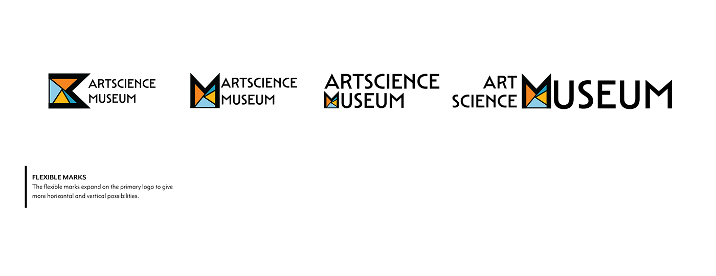 ArtScience Museum flexible identity identity letterforms Logo Design logos Logotype museum singapore