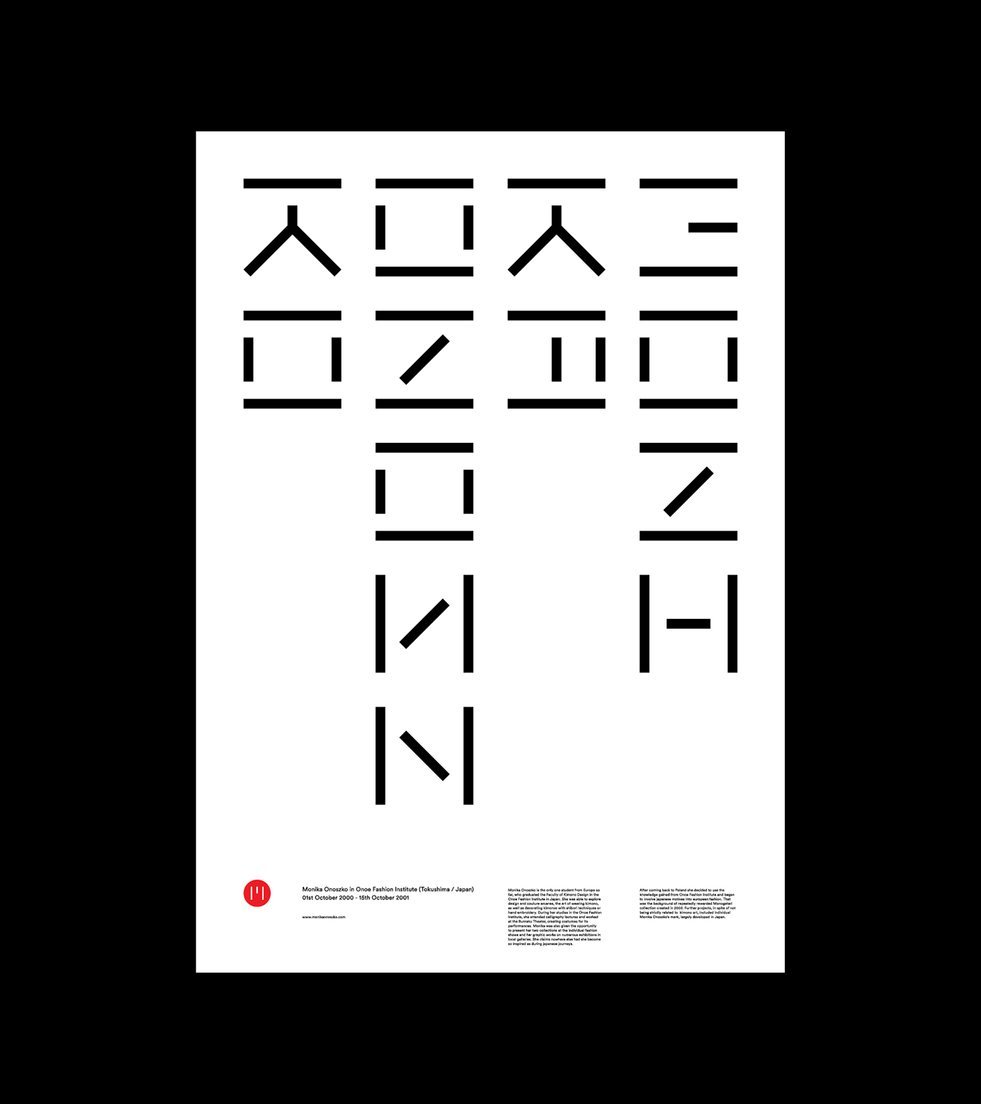 onoszko poland poster print Fashion  japan typography   blazewicz typo Exhibition 