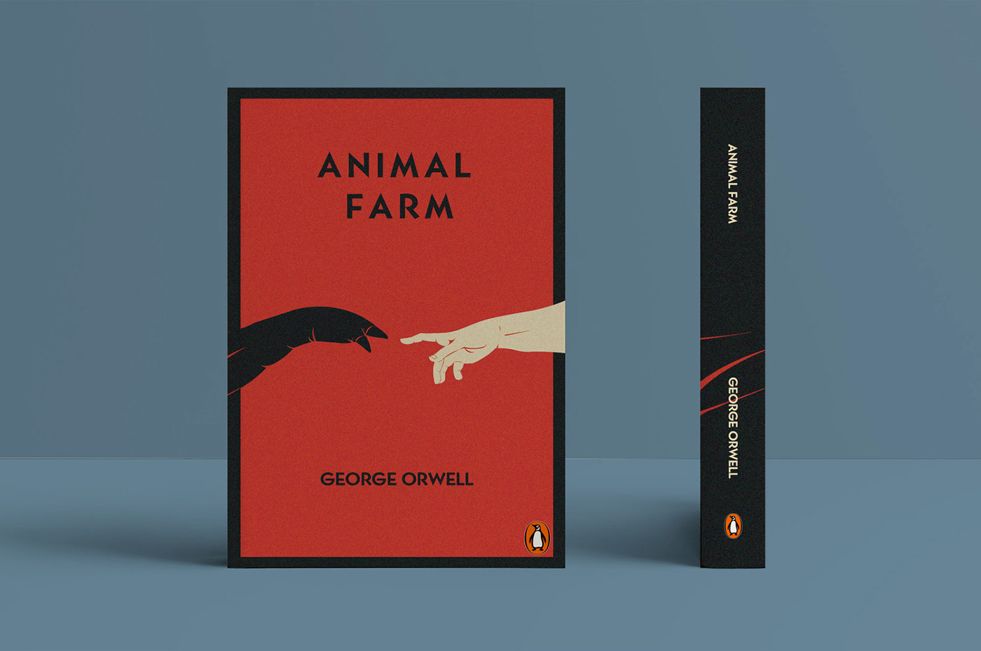 Animal Farm Book Cover Design George Orwell graphic design  ILLUSTRATION  Trump