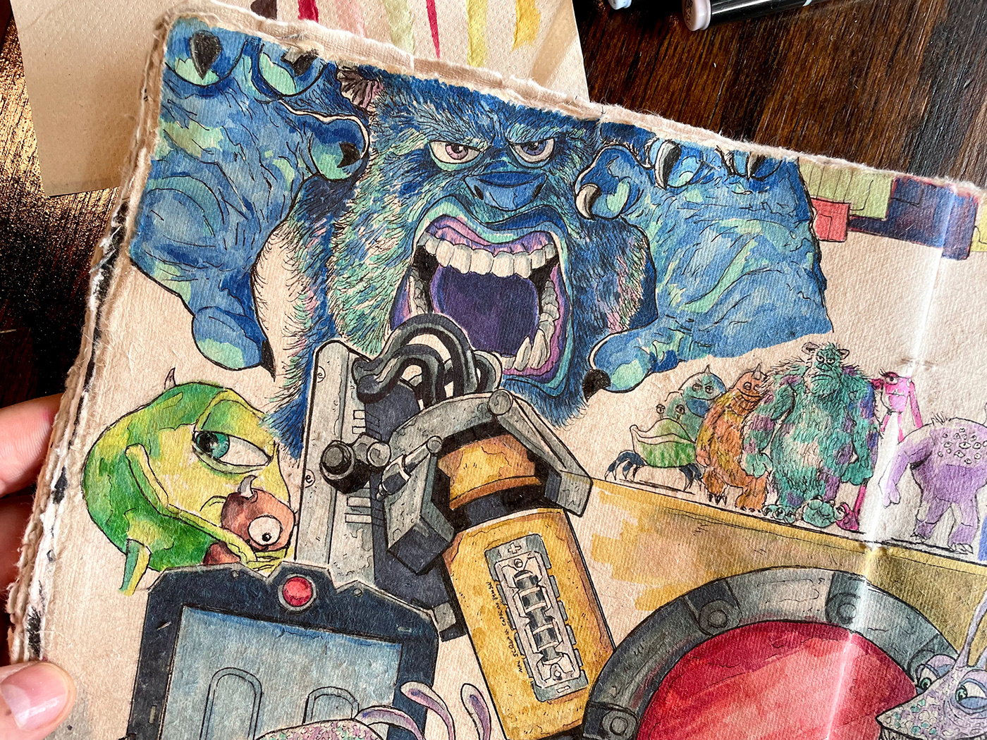 Copic disney Monsters Inc pixar sketch sketchbook