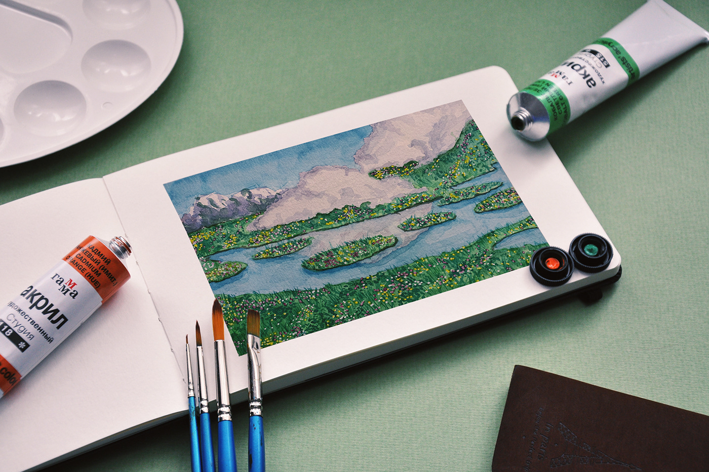 arte artist desenho Digital Art  Drawing  Ghibli painting   pintura pintura sobre papel watercolor