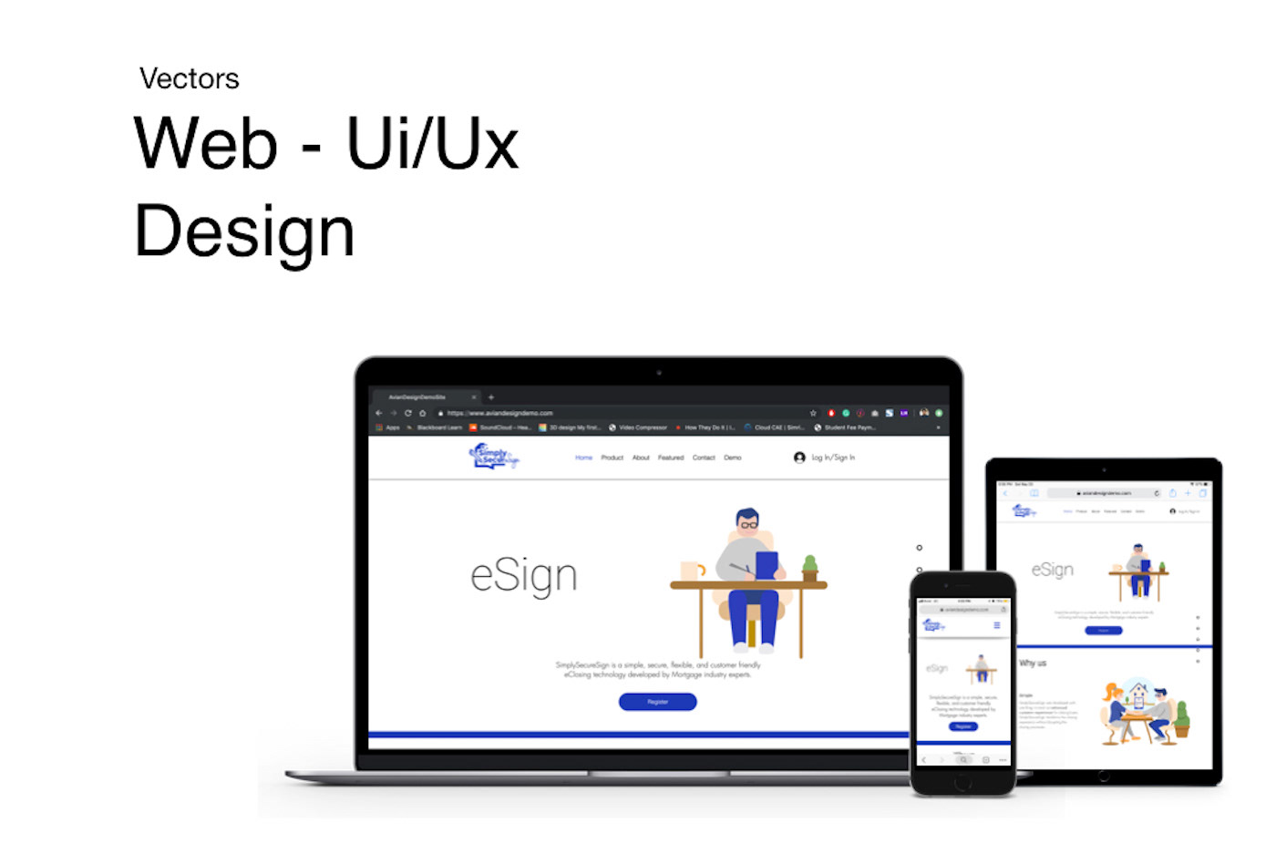 simply Secure sign UI/UX design Website avian Web
