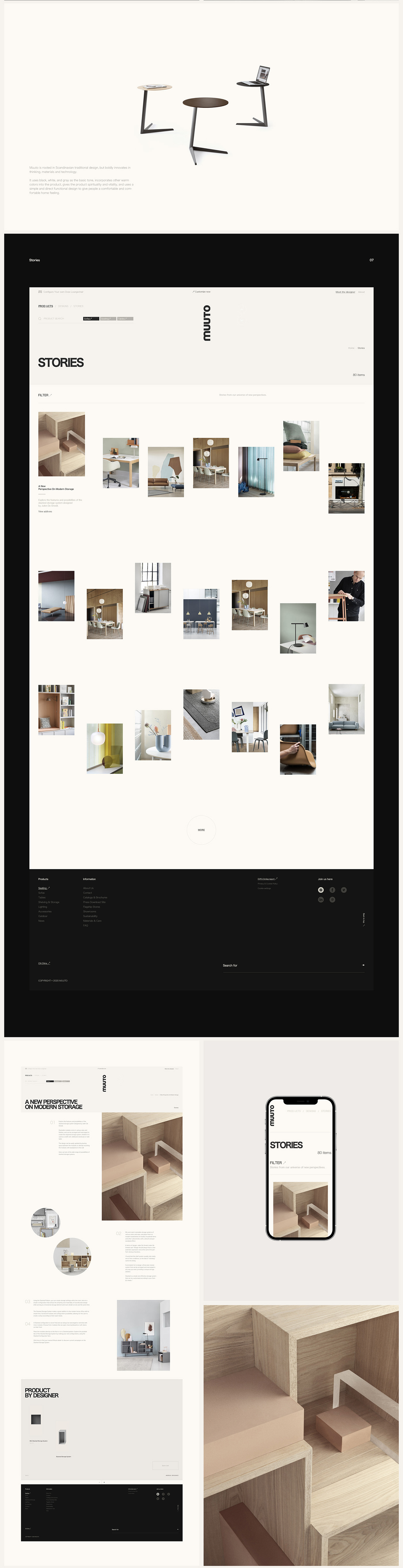 elegance furniture home Muuto simplicity UI Unique visual webpage Website