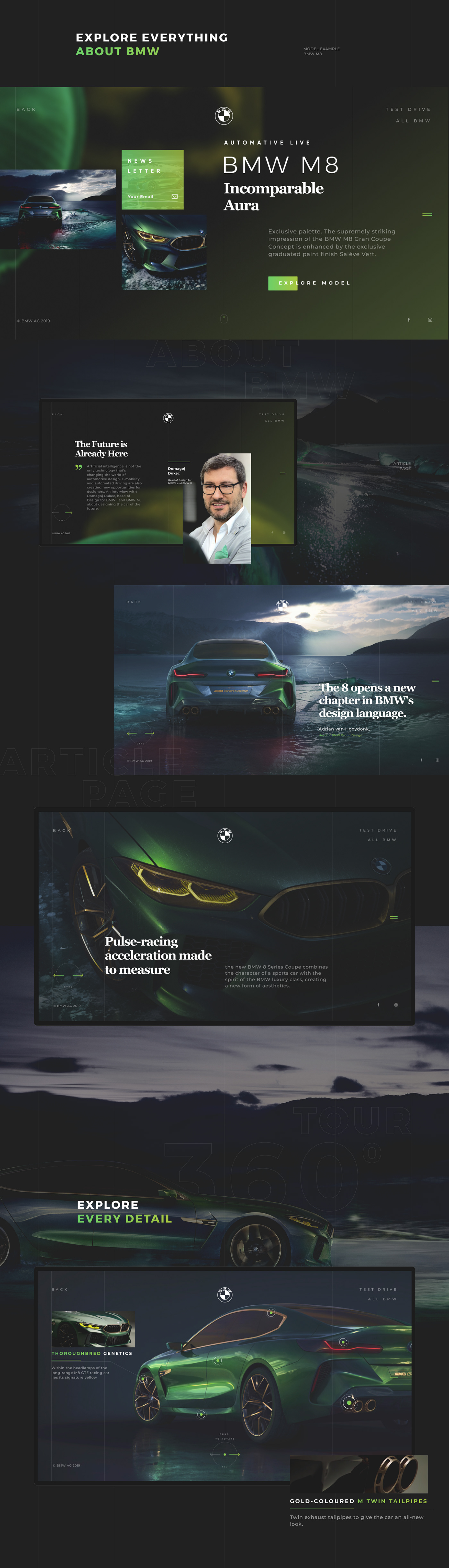 promo interaction UserInterface Webdesign Website car BMW concept UI ux