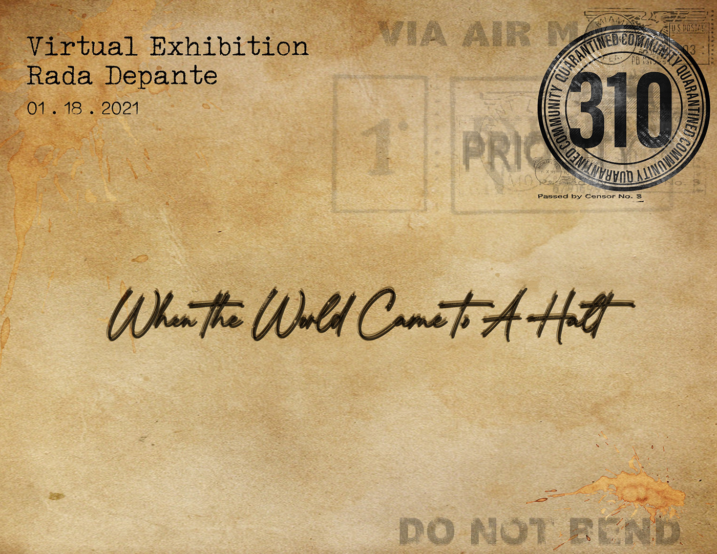 gallery portfolio visual identity postcards virtual exhibition virtual letters
