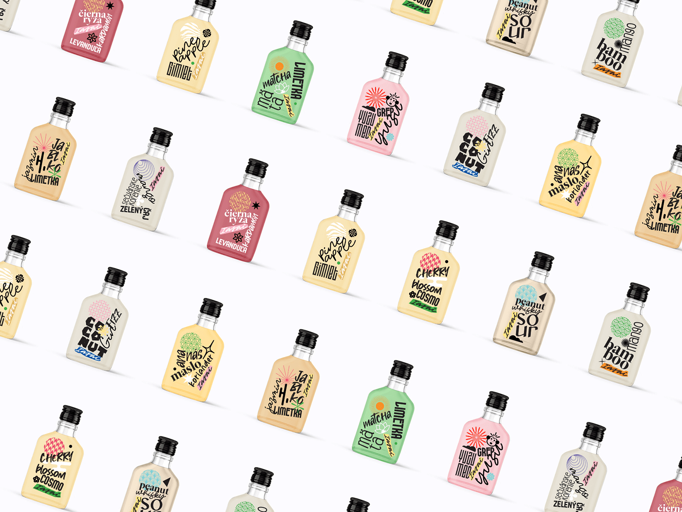 adobe illustrator asian brand identity design drink drinks graphic label design labels Packaging