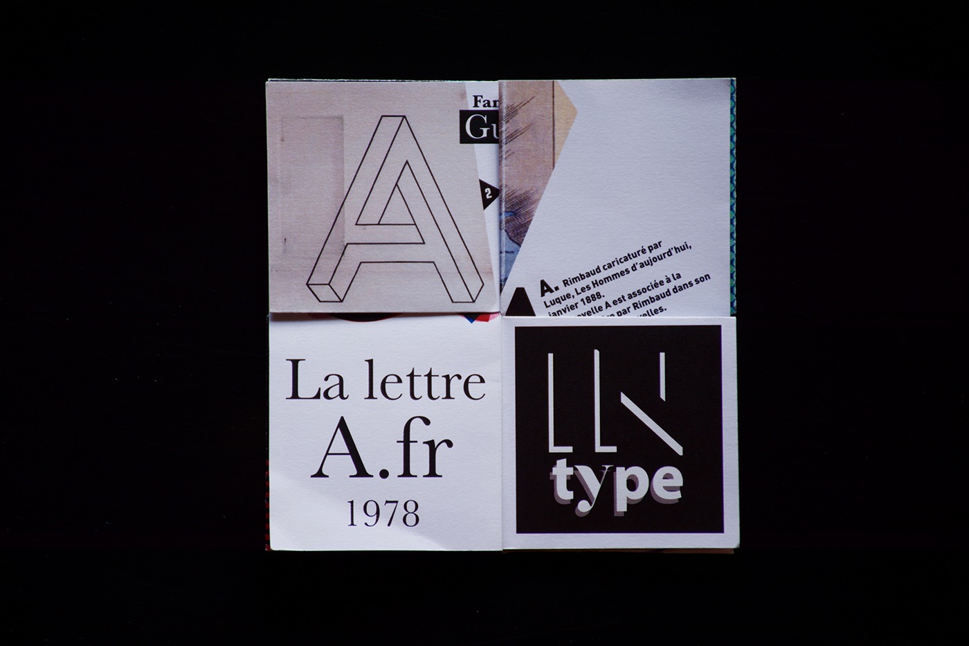 Typographie direction artistique revue pliage