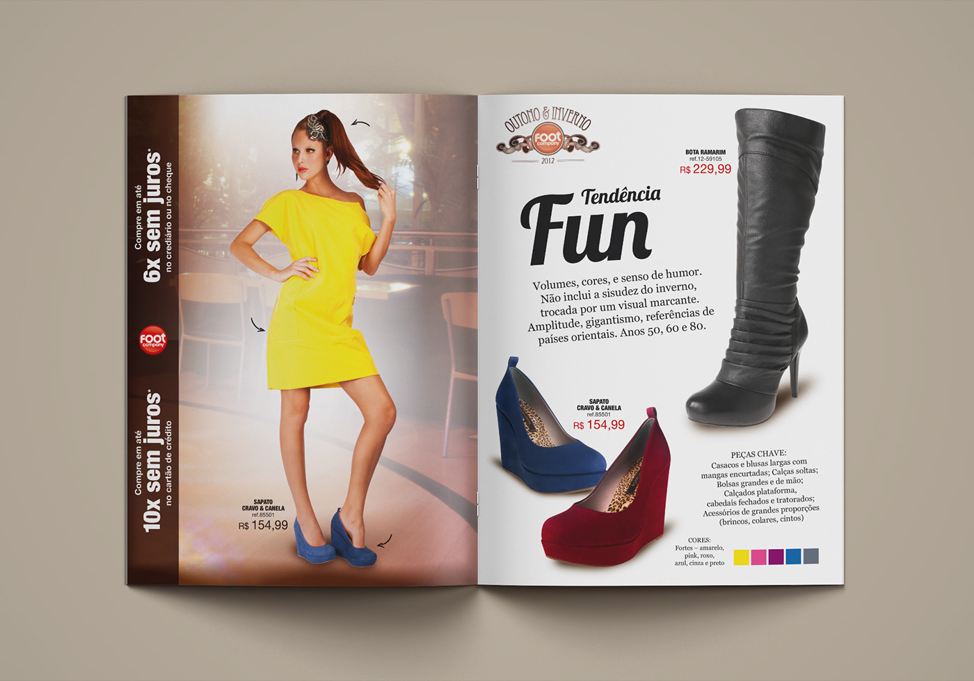Catálogo Outono Inverno Catálogo de Calçados Foot Company editorial de moda calçados