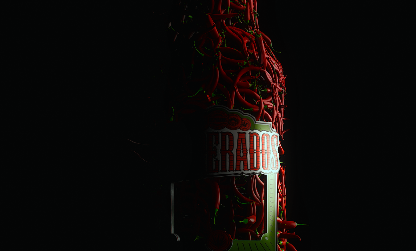 desperados beer Advertising  ad jalapeno pepper bottle red infested flavour
