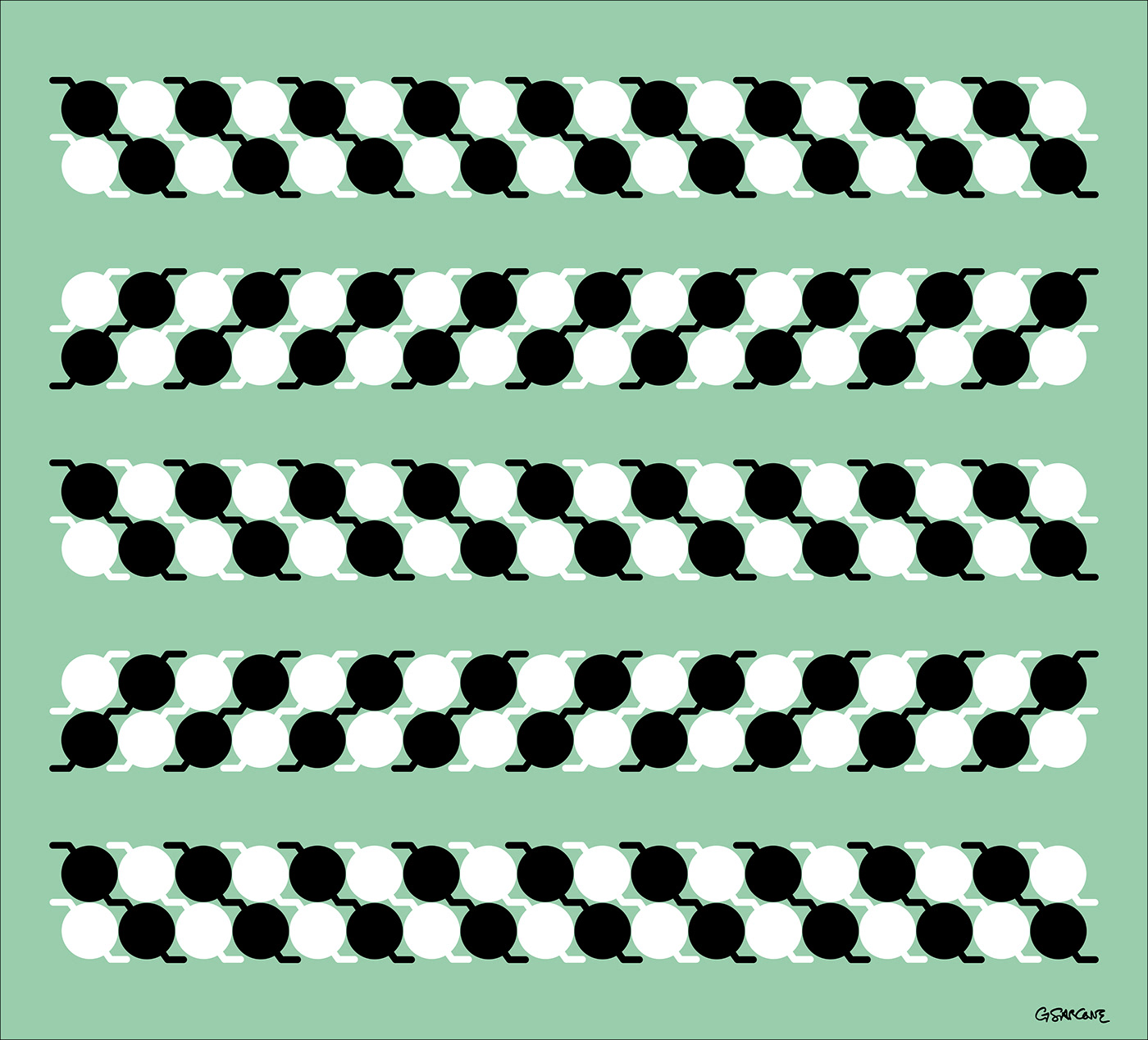 black and white design opart optical illusion