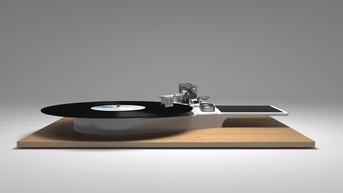 vinyl record player Smart 3D blender industrial design product Render