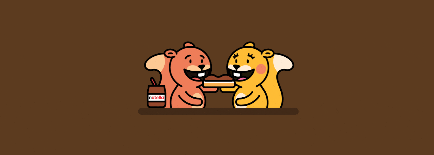 animation  Emoji ferrero funny gif hazelnut ILLUSTRATION  nutella squirrel stickers