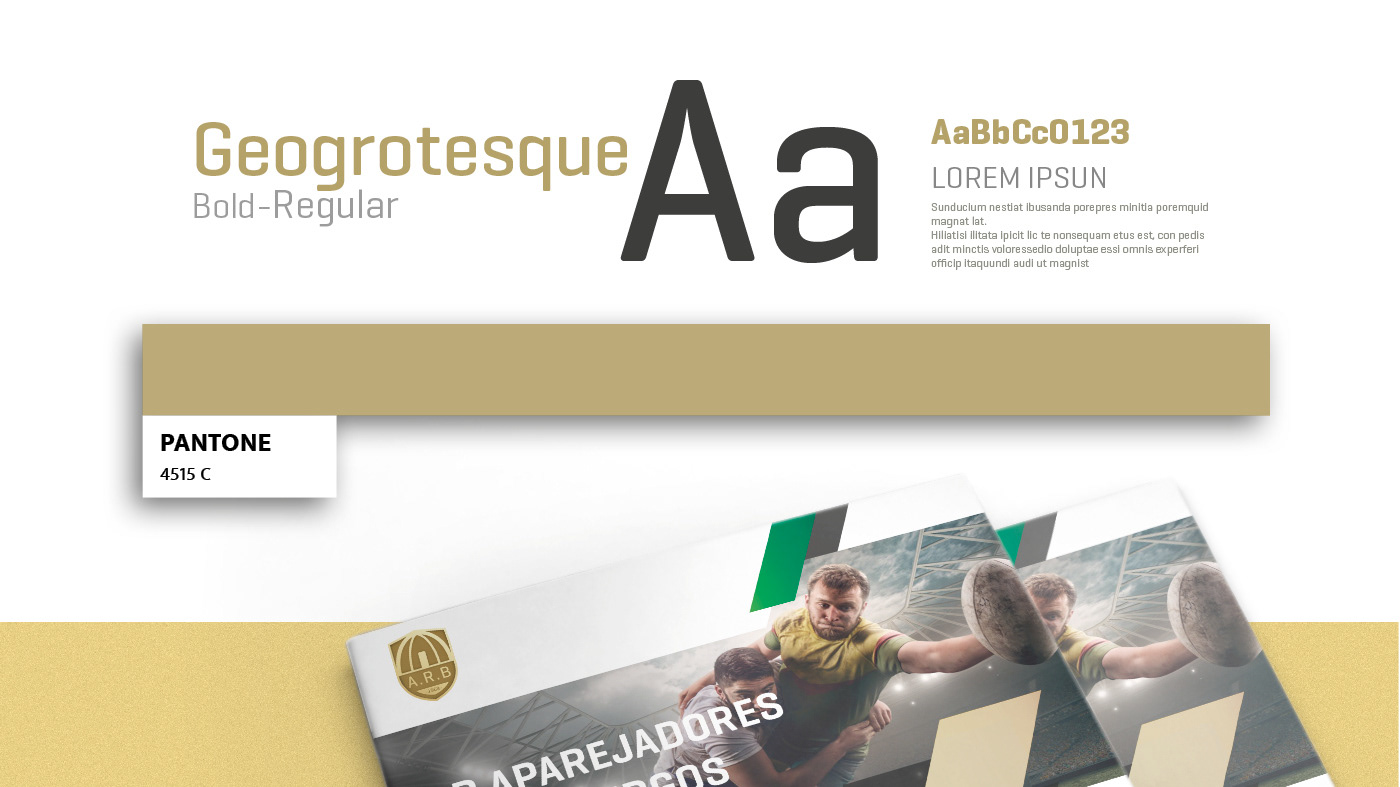 brand brochure design equipment football logo new RESTYLING Rugby