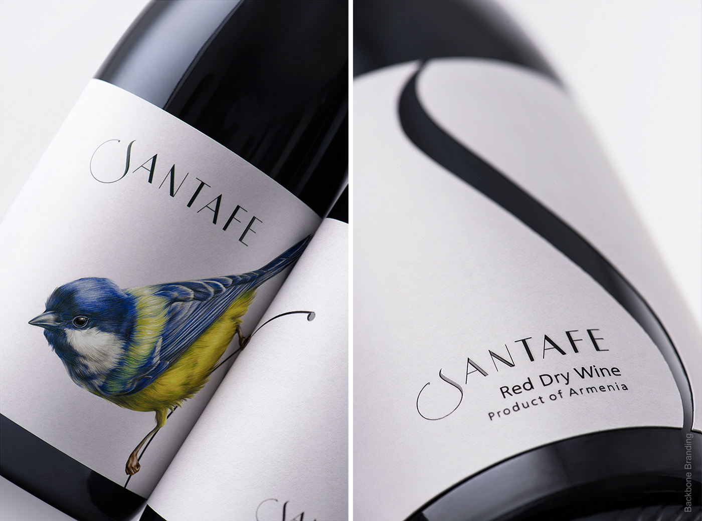 wine Packaging ILLUSTRATION  beverage alcoholic bird Santafe Wine labeling and packaging is designed to serve as a private