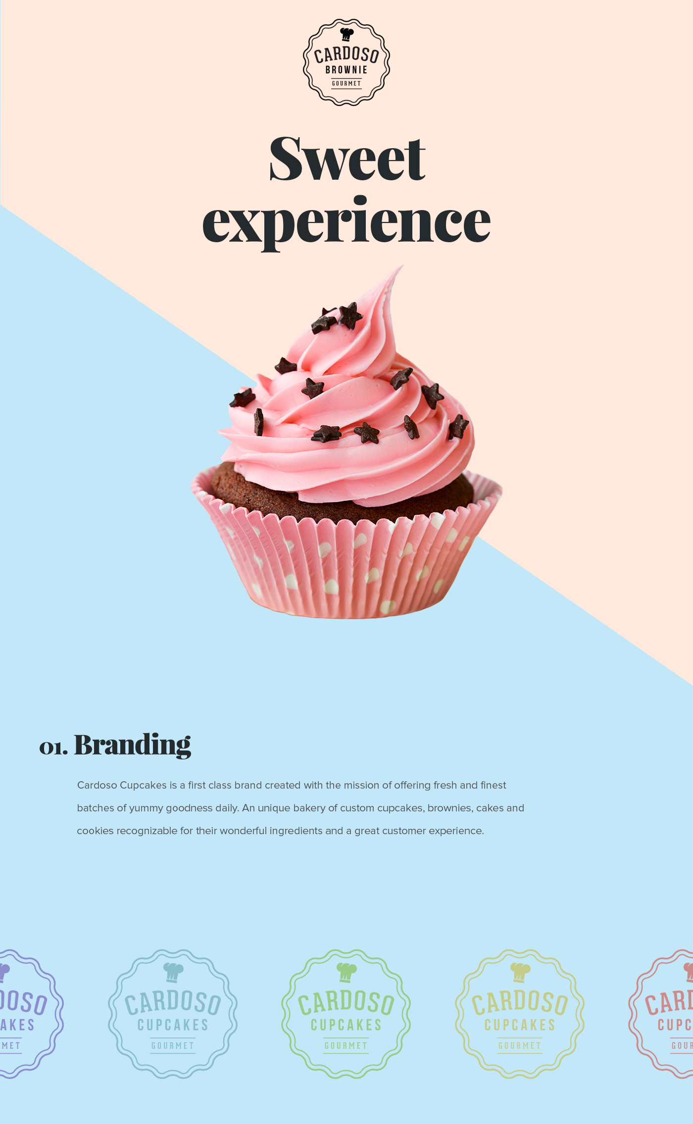 digital UI ux mobile bakery interaction cupcakes