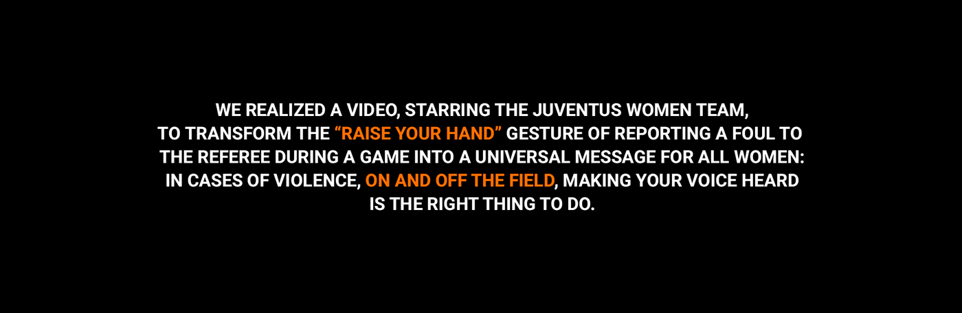 Juventus women facebook instagram women violence hand UNWOMEN ADV unicef football