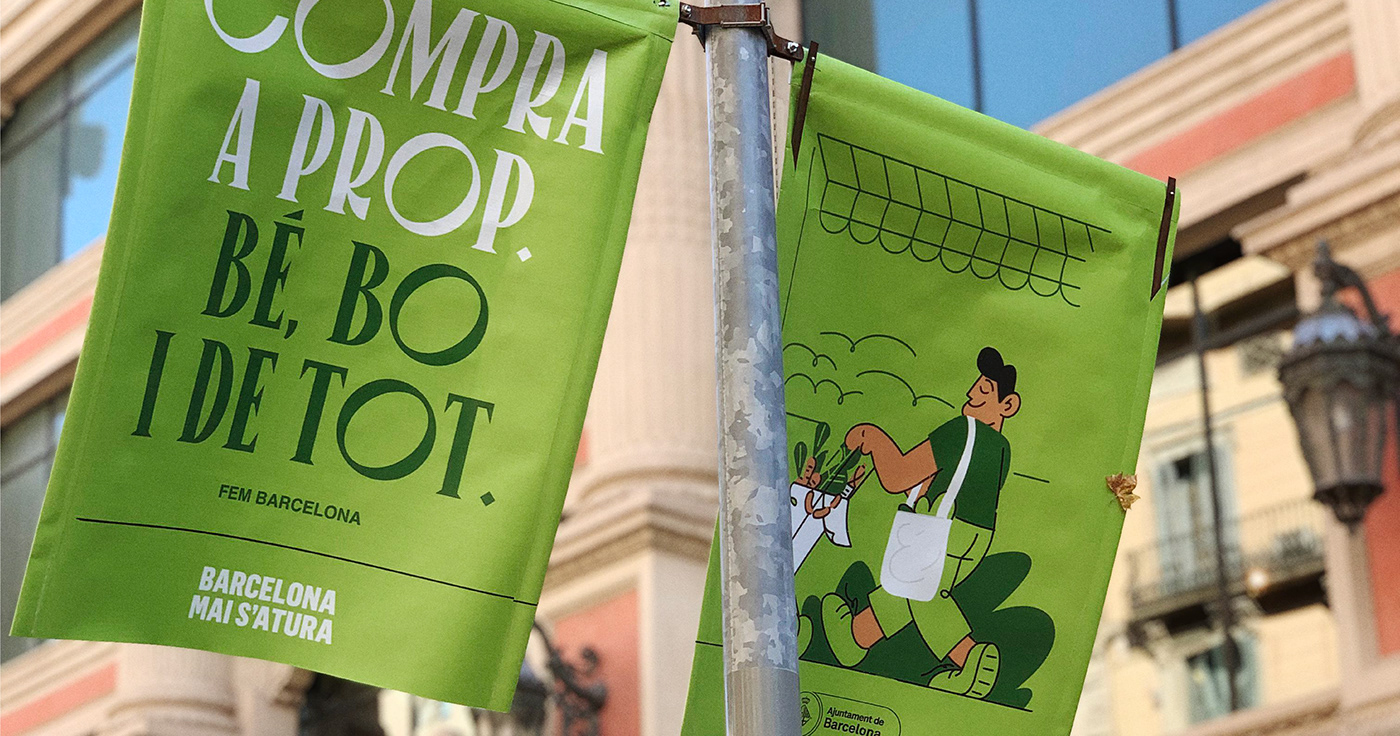 Advertising  animation  barcelona buy local campaign campaña publicitaria cartoon Character design  ILLUSTRATION  Procreate