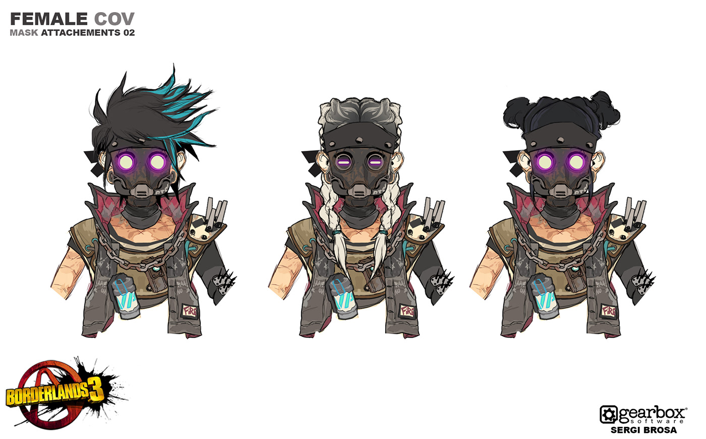 BORDERLANDS 3 borderlands sergi brosa concept art Character Videogames outfit Character design 