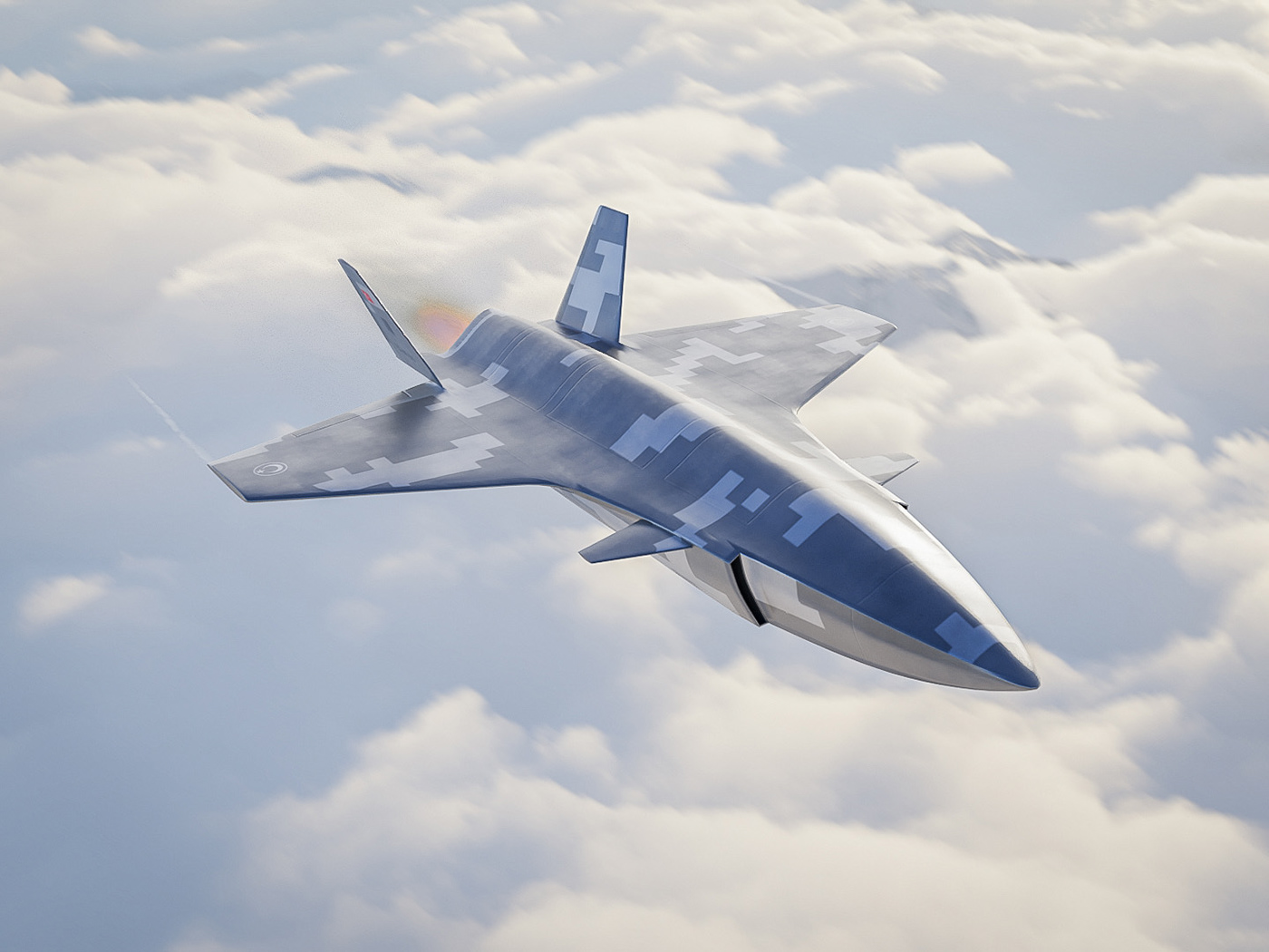 3D Aerospace Aircraft baykar blender Jet mius uav