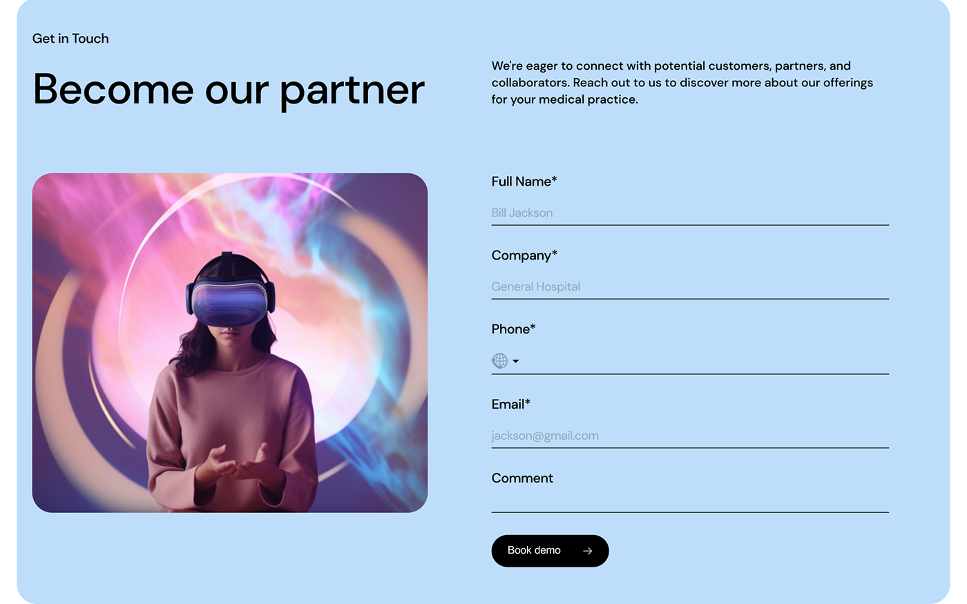 design mental health Website ВР Virtual reality Wellness Startup