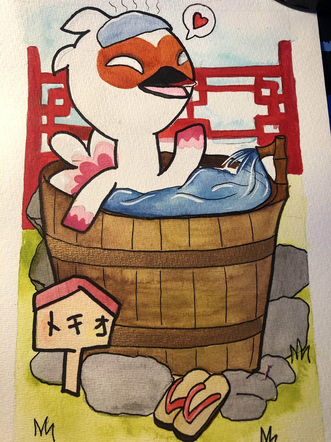 Animal Crossing kawaii watercolor