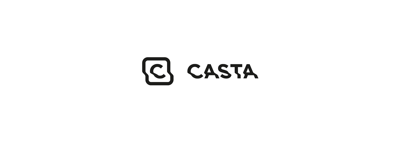 casta identity logo business card team corporate studio yellow pattern Logotipo brand self Promotion