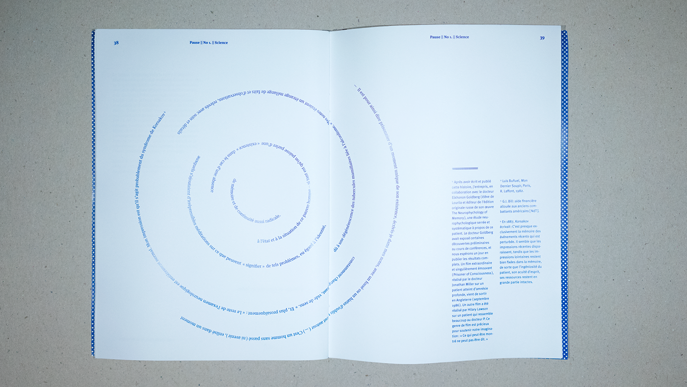 blue magazine book time pause editorial graphic design  design edition Booklet