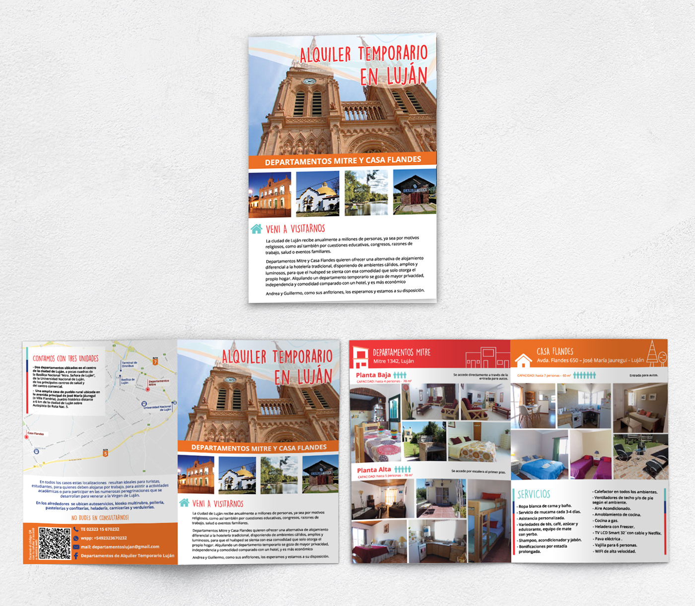 Turismo tourism brochure folleto lujan viajes hotel Hotelería naranja