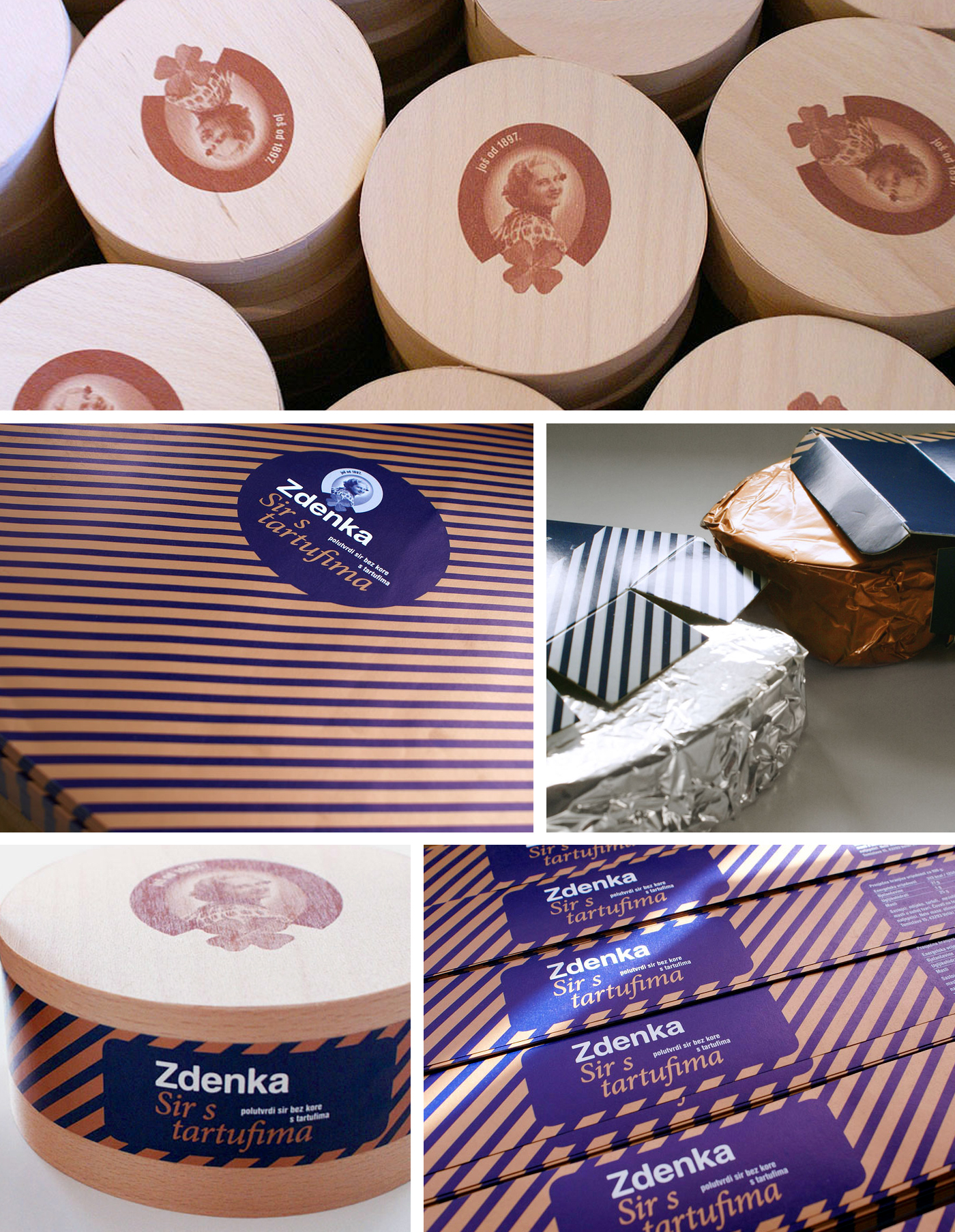 Zdenka Cheese packaging retro branding rebranding product identity