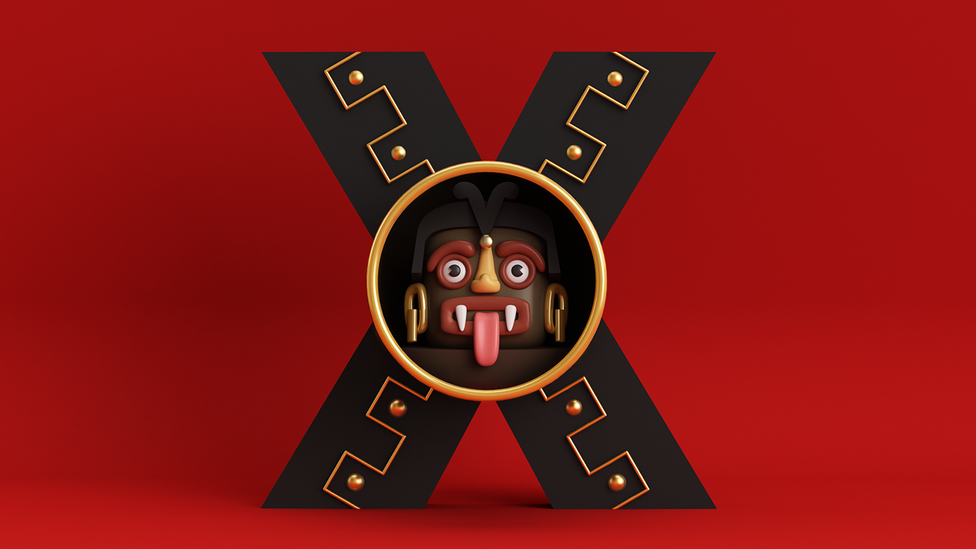 3D Character design ILLUSTRATION  graphicdesign characterdesign mexico Tlaloc