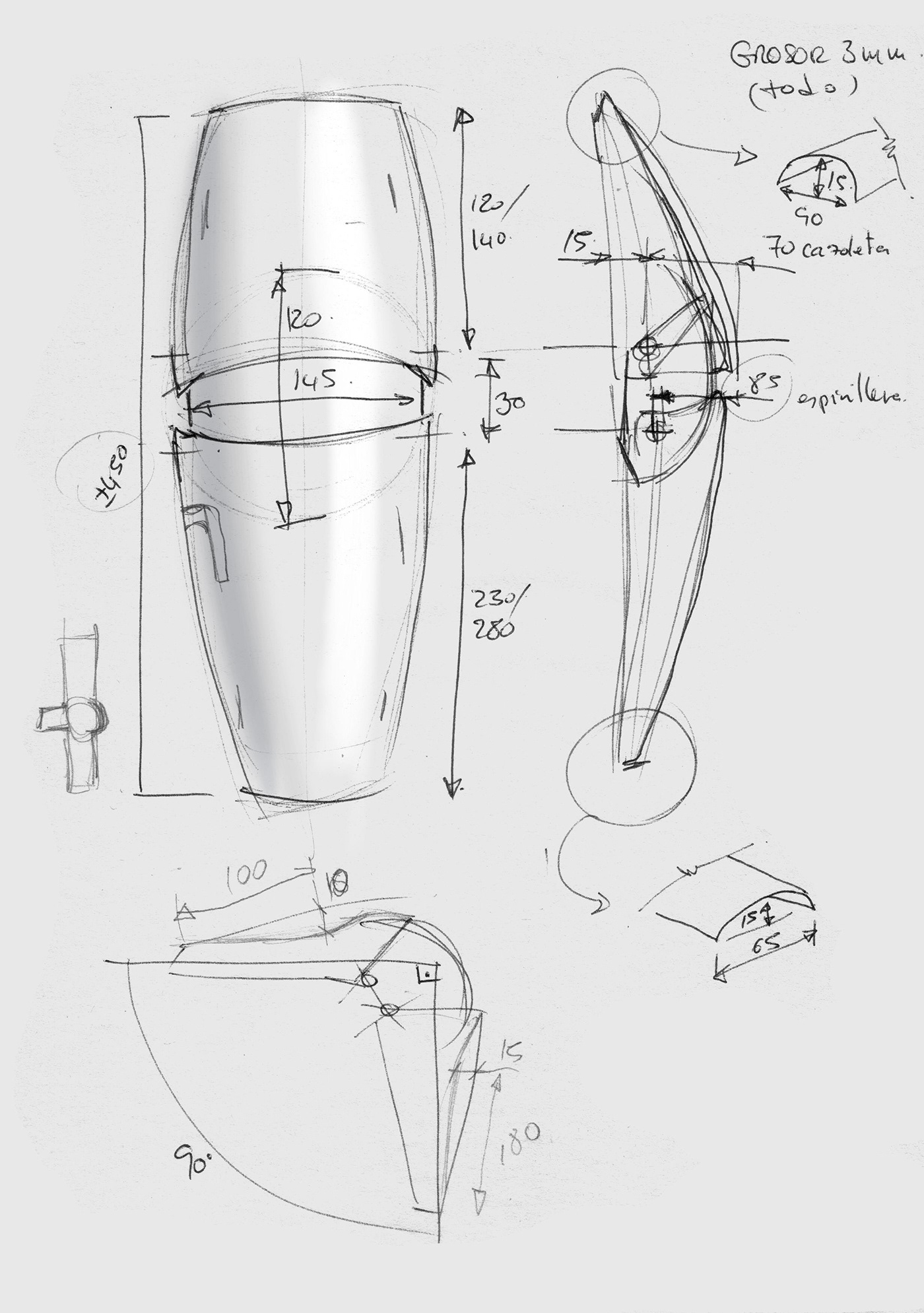 diseño de producto diseño industrial equipamiento motociclismo proteccion rodillera