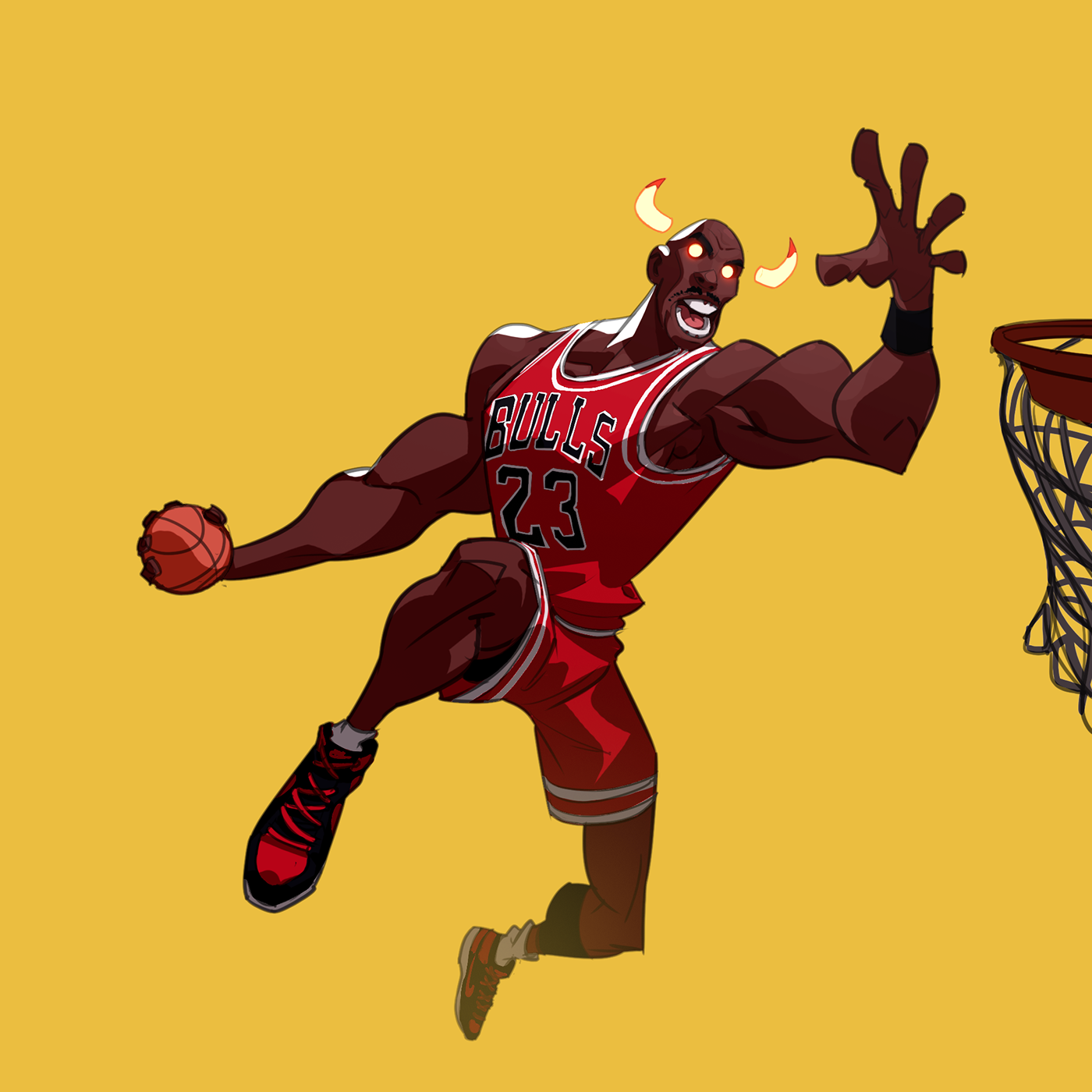 art basketball bulls cartoon Character design  concept art Drawing  Michael Jordan Netflix sport