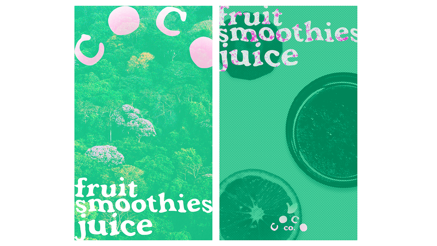branding  Coco design fresh Fruit juice logo smoothies