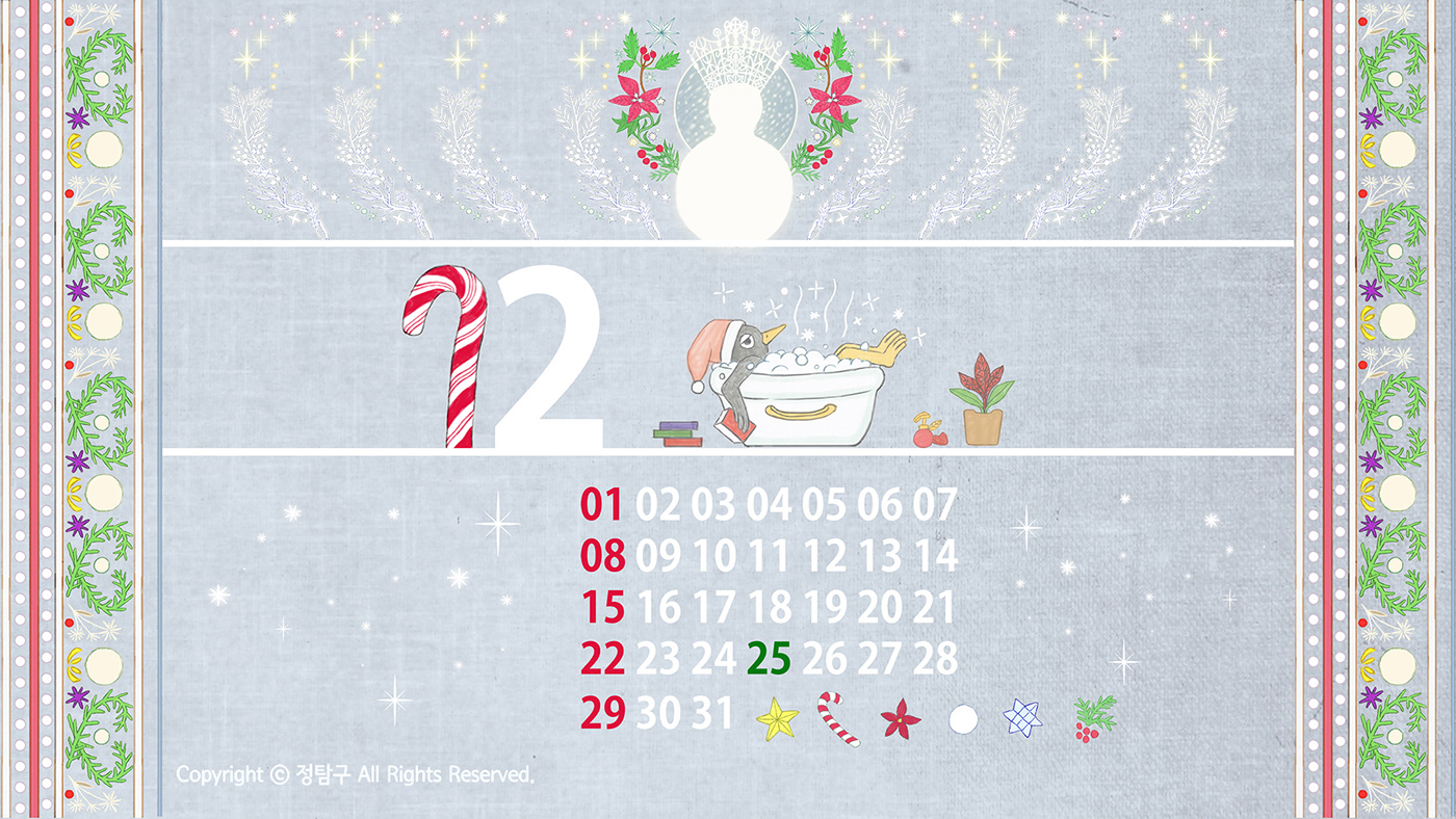 December calendar ILLUSTRATION 