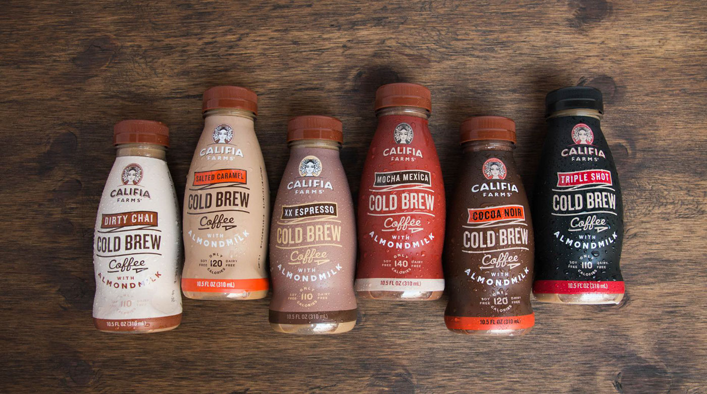 Coffee califia farm design Cold Brew beverage bottle lifestyle drink Hipster millennials bold banners Whole foods natural