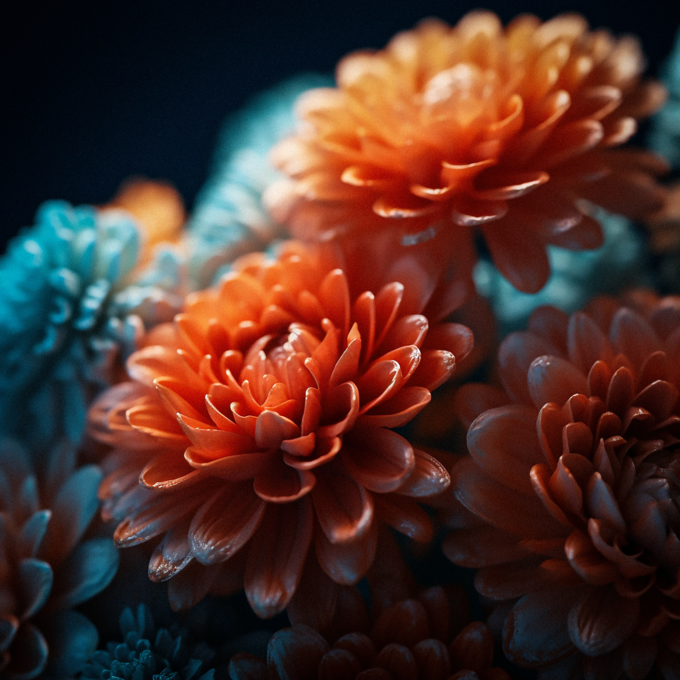 abstract ai digital illustration experimental floral Flowers generative midjourney