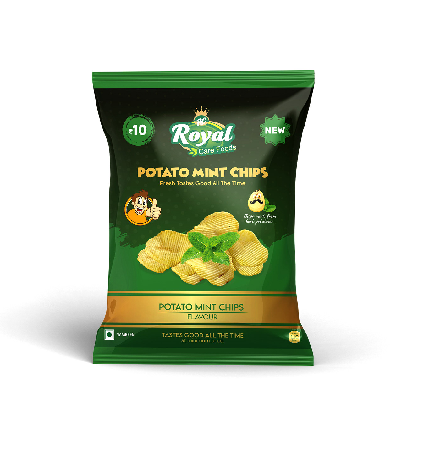 chips potato chips Packaging Mockup pouch snacks packaging design brand identity