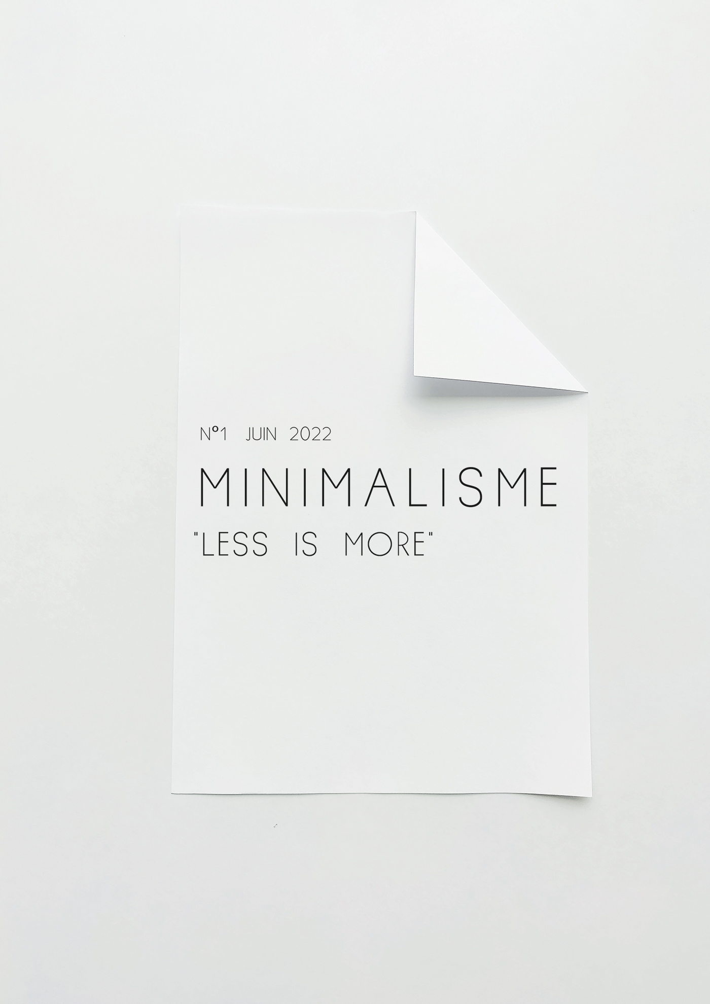 magazine Minimalism mise en page mouvement artistique print