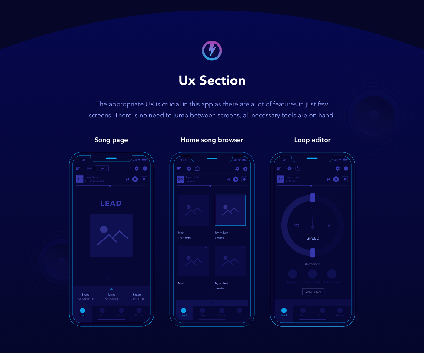 ILLUSTRATION  UI ux Appdesign flatdesign UserInterface presentation music vector service