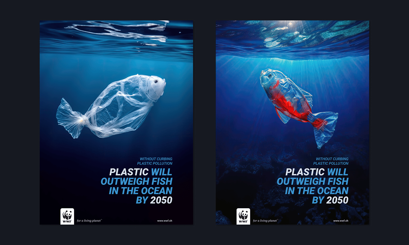 WWF Nature Ecology Plastic Waste plastic pollution recycling environment ocean pollution poster microplastics