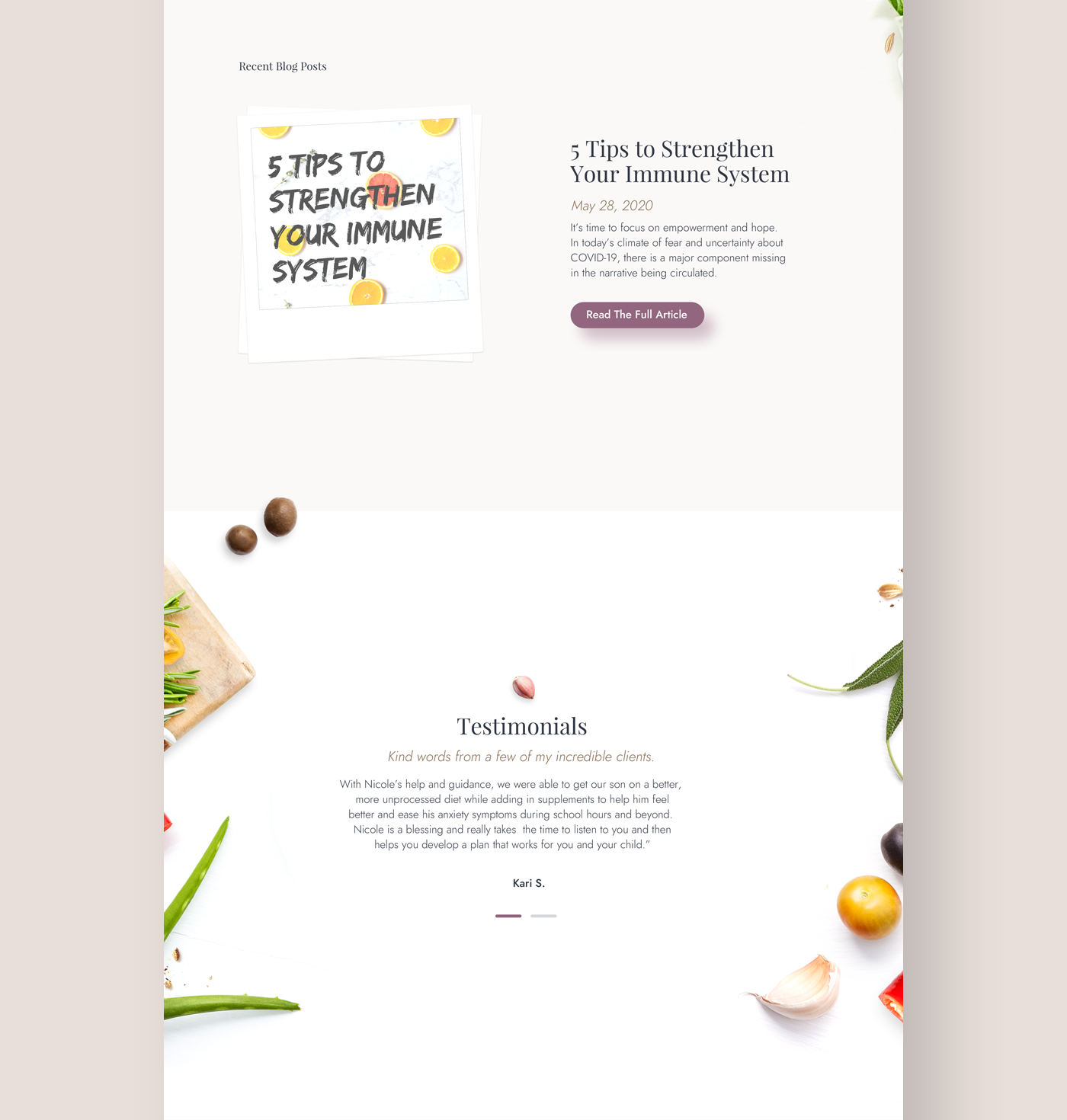 branding  landing page nutrition organic Responsive sketch therapist UI/UX Website work in progress