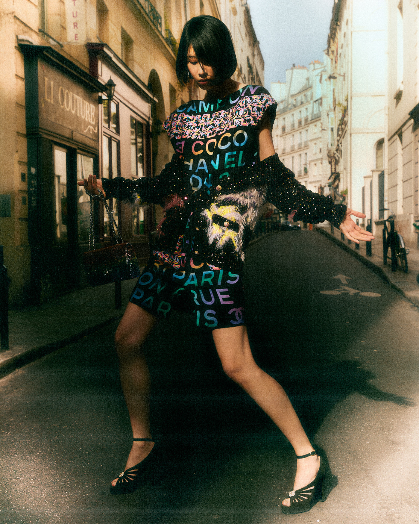 chanel cruise Collection Fashion  editorial model scan print Lofficiel Paris