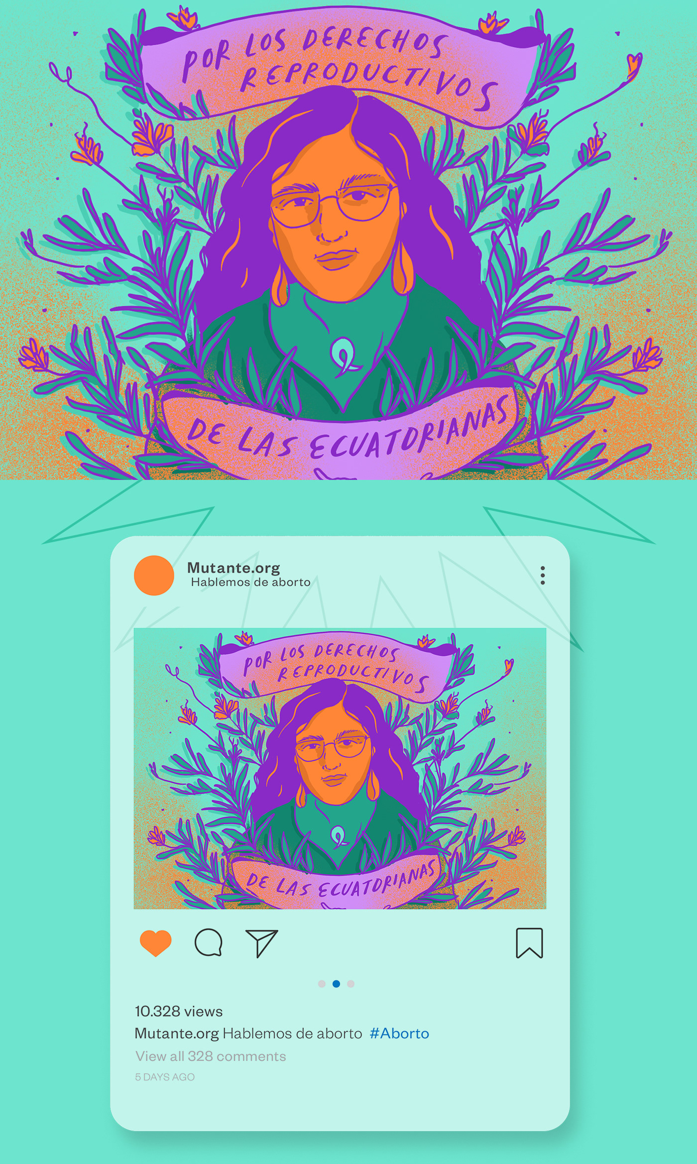 aborto legal Digital Art  editorial feminism ilustracion Social media post women