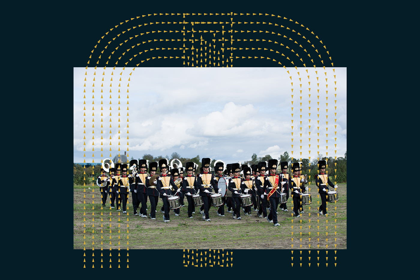 orchestra music marchingband type Collaboration rubenst dutch drone geometric lines