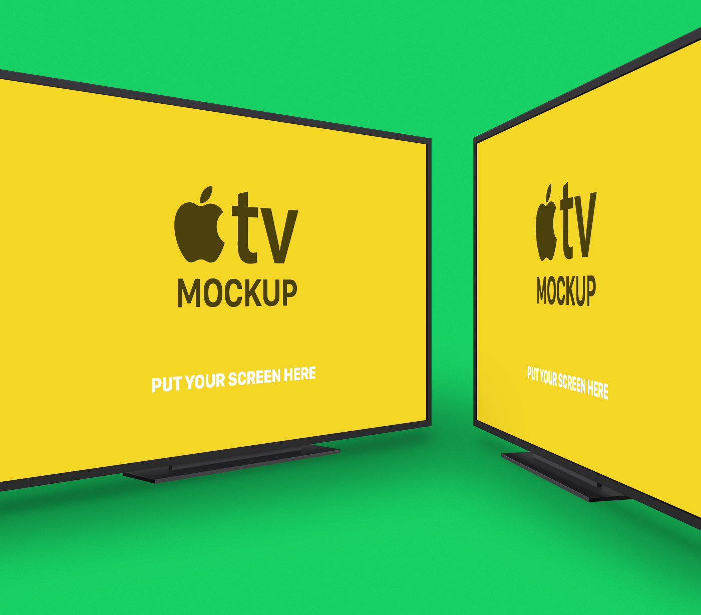 apple Apple tv tv tv set mockups free vector alterplay portfolio frames kit remote Remote Control ATV device