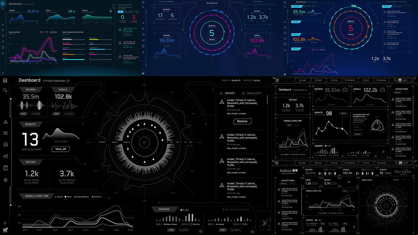 FUI science fiction product design  UI app design Cyber Security harlan elam