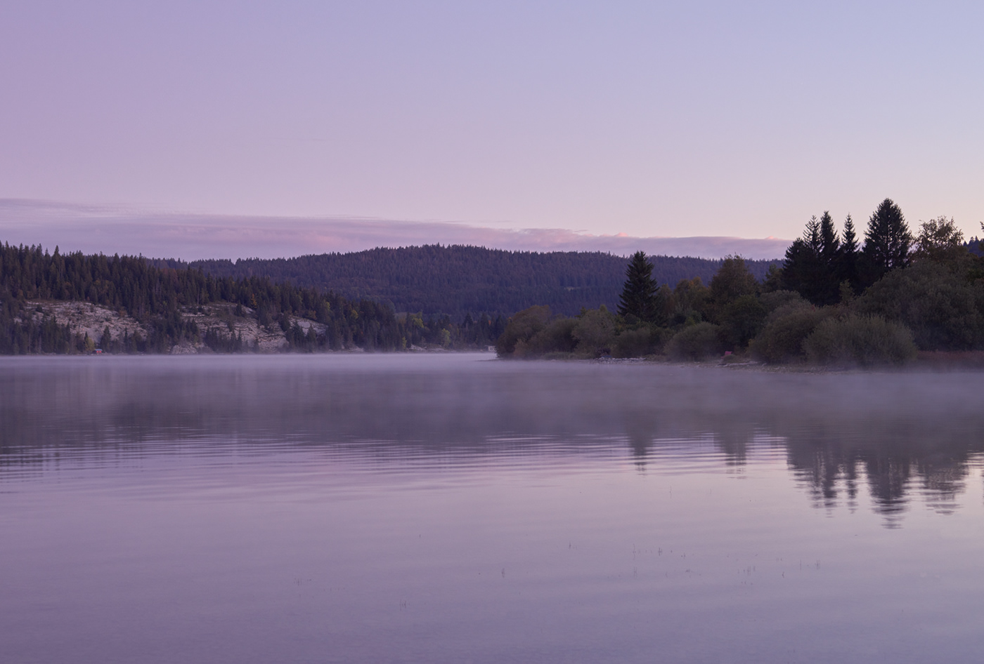 Le Brassus Vallée de Joux Switzerland Landscape lake lac de joux pastel tones water
