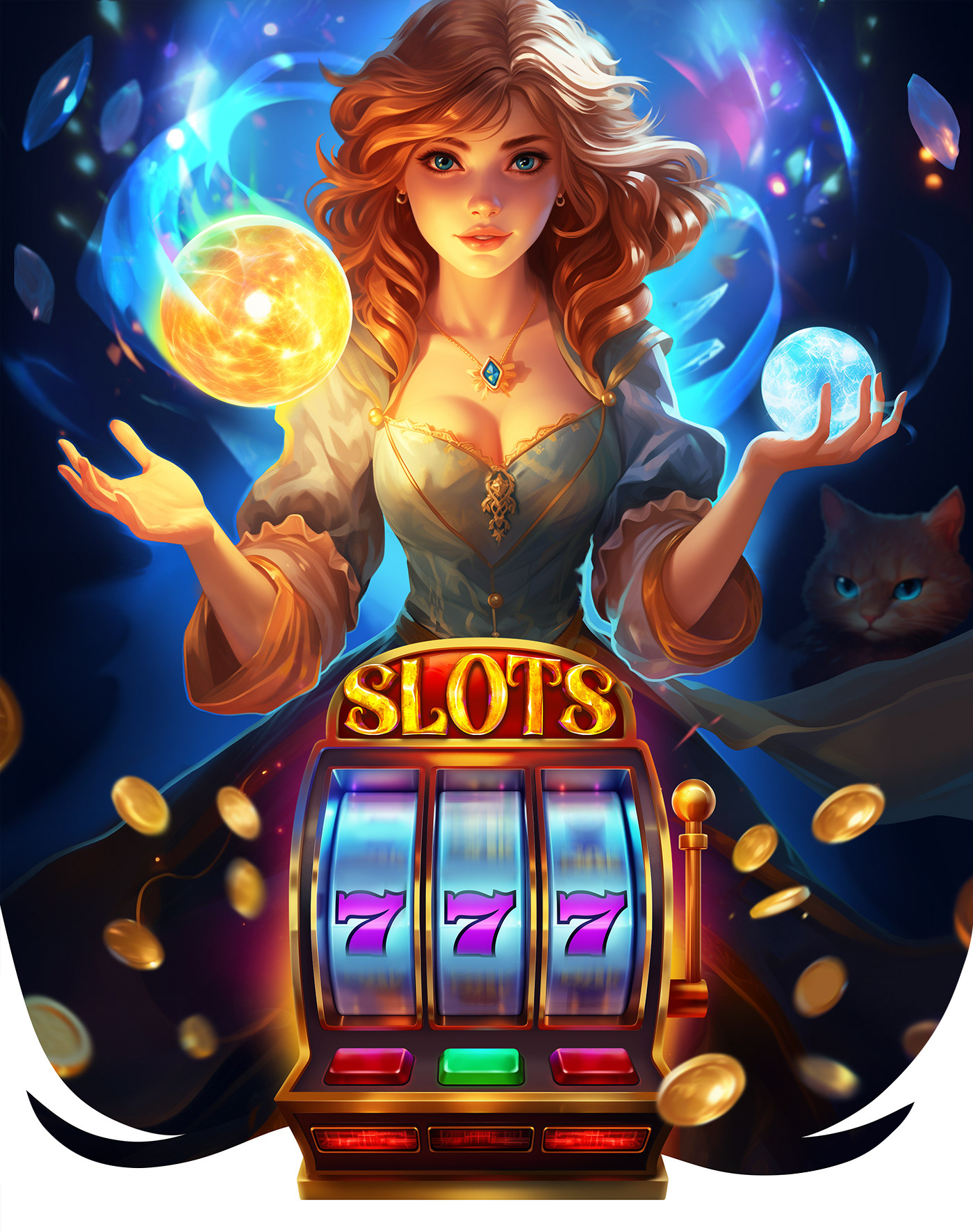 game design game ui GUI mobile ui design ux/ui Headers Slots Casino Online