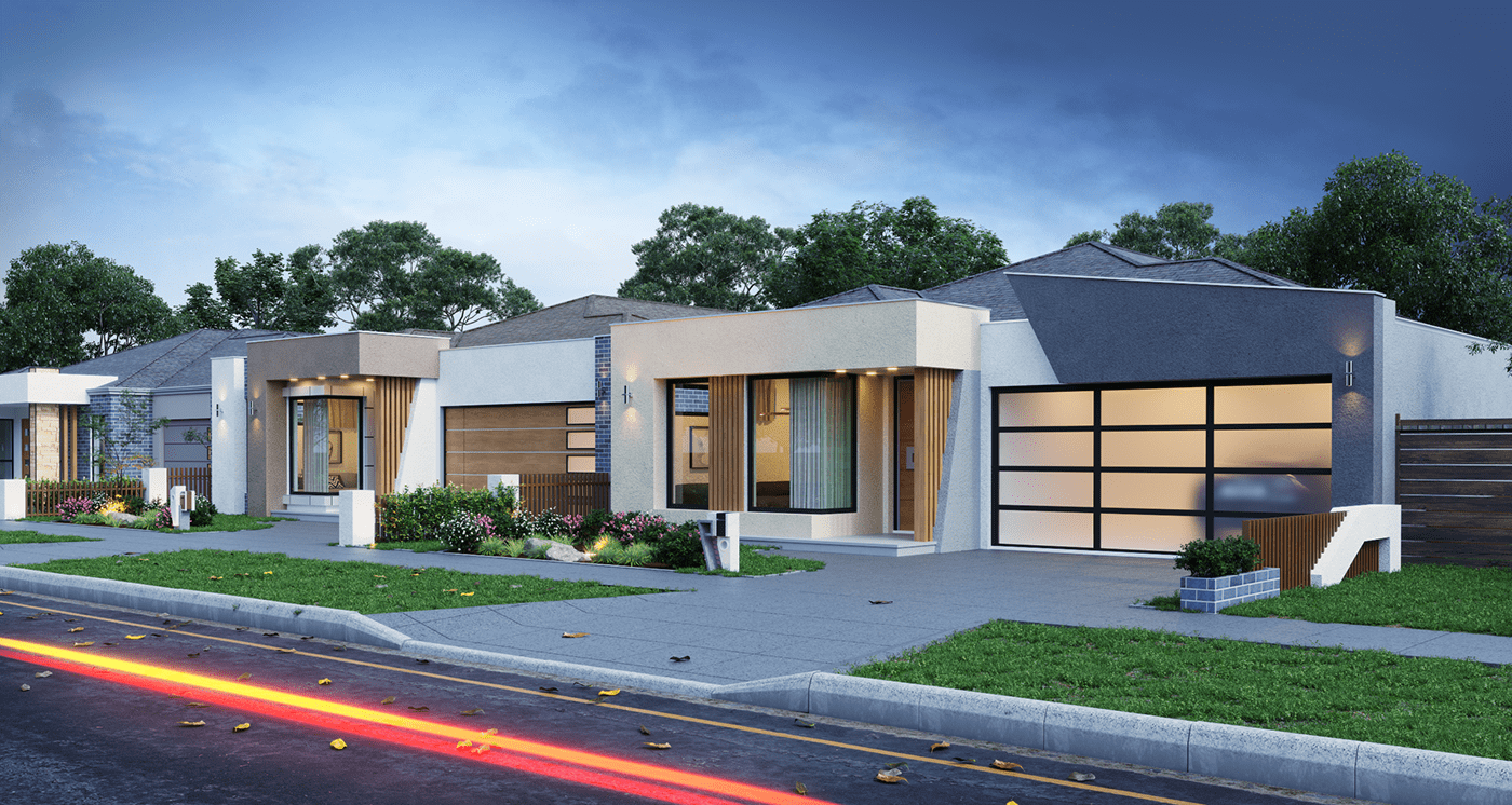 modern architect render modern townhouse design Australia Interior Design Modern Architect Design