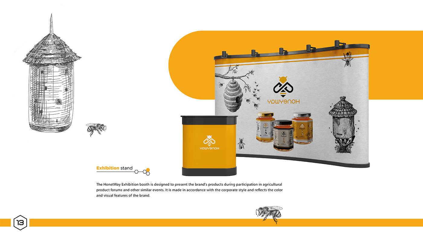 bee brand brand identity branding  honey Logo Design logos Logotype